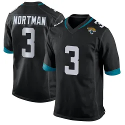 Youth Brad Nortman Jacksonville Jaguars No.3 Game Jersey - Black
