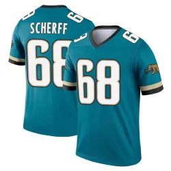 Youth Brandon Scherff Jacksonville Jaguars No.68 Legend Prowler Throwback Jersey - Teal