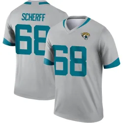 Youth Brandon Scherff Jacksonville Jaguars No.68 Legend Silver Inverted Jersey