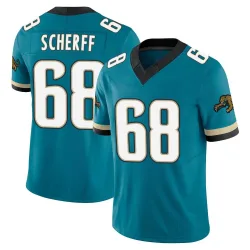 Youth Brandon Scherff Jacksonville Jaguars No.68 Limited Prowler Throwback Vapor F.U.S.E. Jersey - Teal