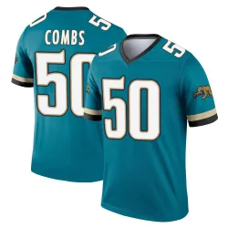 Youth Branson Combs Jacksonville Jaguars No.50 Legend Prowler Throwback Jersey - Teal