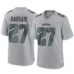 Youth Caleb Ransaw Jacksonville Jaguars No.27 Game Atmosphere Fashion Jersey - Gray