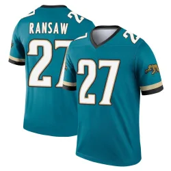 Youth Caleb Ransaw Jacksonville Jaguars No.27 Legend Prowler Throwback Jersey - Teal