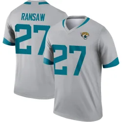 Youth Caleb Ransaw Jacksonville Jaguars No.27 Legend Silver Inverted Jersey