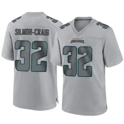 Youth Cam'Ron Silmon-Craig Jacksonville Jaguars No.32 Game Atmosphere Fashion Jersey - Gray