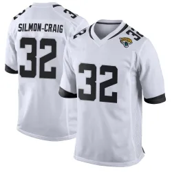 Youth Cam'Ron Silmon-Craig Jacksonville Jaguars No.32 Game Jersey - White