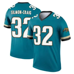 Youth Cam'Ron Silmon-Craig Jacksonville Jaguars No.32 Legend Prowler Throwback Jersey - Teal