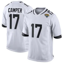 Youth Cameron Camper Jacksonville Jaguars No.17 Game Jersey - White