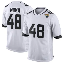 Youth Chad Muma Jacksonville Jaguars No.48 Game Jersey - White