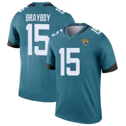 Youth Chandler Brayboy Jacksonville Jaguars No.15 Legend Color Rush Jersey - Teal