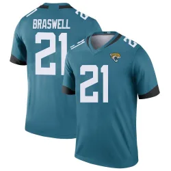 Youth Christian Braswell Jacksonville Jaguars No.21 Legend Color Rush Jersey - Teal