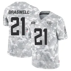 Youth Christian Braswell Jacksonville Jaguars No.21 Limited 2024 Salute to Service Jersey - Arctic Camo