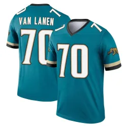 Youth Cole Van Lanen Jacksonville Jaguars No.70 Legend Prowler Throwback Jersey - Teal