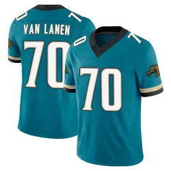 Youth Cole Van Lanen Jacksonville Jaguars No.70 Limited Prowler Throwback Vapor F.U.S.E. Jersey - Teal