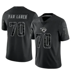 Youth Cole Van Lanen Jacksonville Jaguars No.70 Limited Reflective Jersey - Black