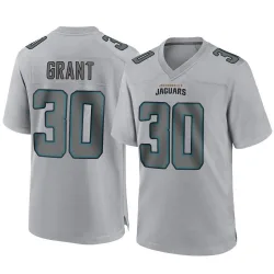 Youth Corey Grant Jacksonville Jaguars No.30 Game Atmosphere Fashion Jersey - Gray
