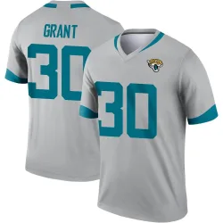 Youth Corey Grant Jacksonville Jaguars No.30 Legend Silver Inverted Jersey