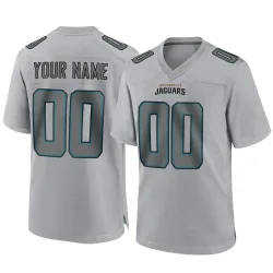 Youth Custom Jacksonville Jaguars No.00 Game Atmosphere Fashion Jersey - Gray