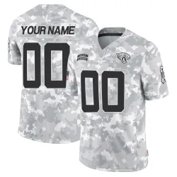 Youth Custom Jacksonville Jaguars No.00 Limited 2024 Salute to Service Jersey - Arctic Camo