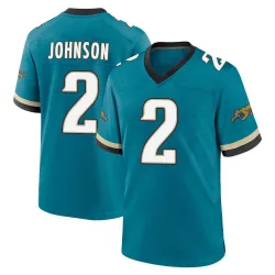 Youth D'Ernest Johnson Jacksonville Jaguars No.2 Game Prowler Throwback Jersey - Teal