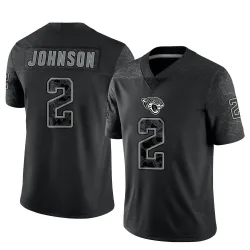 Youth D'Ernest Johnson Jacksonville Jaguars No.2 Limited Reflective Jersey - Black
