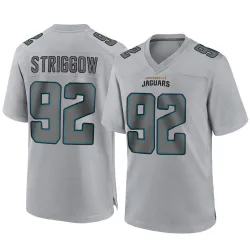 Youth Danny Striggow Jacksonville Jaguars No.92 Game Atmosphere Fashion Jersey - Gray