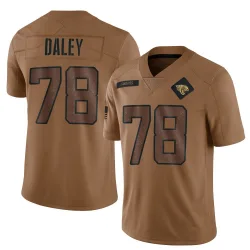 Youth Dennis Daley Jacksonville Jaguars No.78 Limited 2023 Salute To Service Jersey - Brown