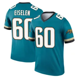 Youth Dieter Eiselen Jacksonville Jaguars No.60 Legend Prowler Throwback Jersey - Teal