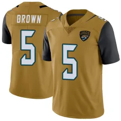 Youth Dyami Brown Jacksonville Jaguars No.5 Limited Color Rush Vapor Untouchable Jersey - Gold