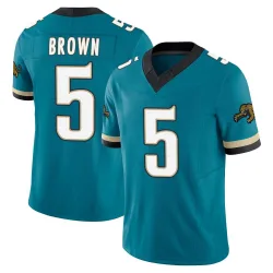 Youth Dyami Brown Jacksonville Jaguars No.5 Limited Prowler Throwback Vapor F.U.S.E. Jersey - Teal
