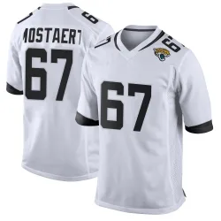 Youth Eli Mostaert Jacksonville Jaguars No.67 Game Jersey - White