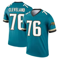 Youth Ezra Cleveland Jacksonville Jaguars No.76 Legend Prowler Throwback Jersey - Teal