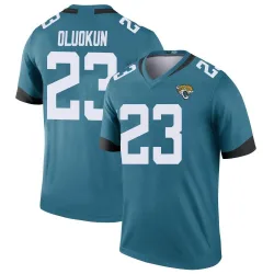 Youth Foyesade Oluokun Jacksonville Jaguars No.23 Legend Color Rush Jersey - Teal