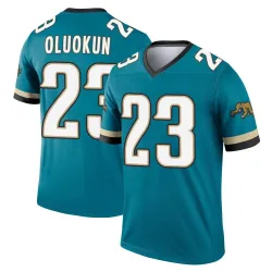 Youth Foyesade Oluokun Jacksonville Jaguars No.23 Legend Prowler Throwback Jersey - Teal