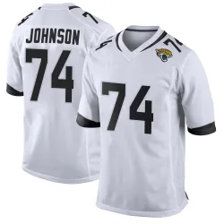 Youth Fred Johnson Jacksonville Jaguars No.74 Game Jersey - White