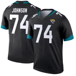 Youth Fred Johnson Jacksonville Jaguars No.74 Legend Jersey - Black