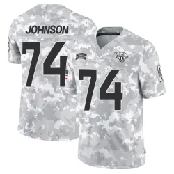 Youth Fred Johnson Jacksonville Jaguars No.74 Limited 2024 Salute to Service Jersey - Arctic Camo