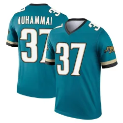 Youth Jabbar Muhammad Jacksonville Jaguars No.37 Legend Prowler Throwback Jersey - Teal