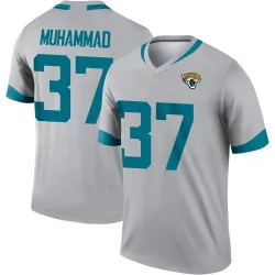 Youth Jabbar Muhammad Jacksonville Jaguars No.37 Legend Silver Inverted Jersey
