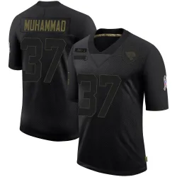 Youth Jabbar Muhammad Jacksonville Jaguars No.37 Limited 2020 Salute To Service Jersey - Black