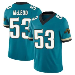Youth Jalen McLeod Jacksonville Jaguars No.53 Limited Prowler Throwback Vapor F.U.S.E. Jersey - Teal