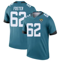 Youth Javon Foster Jacksonville Jaguars No.62 Legend Color Rush Jersey - Teal