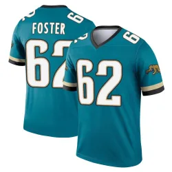 Youth Javon Foster Jacksonville Jaguars No.62 Legend Prowler Throwback Jersey - Teal