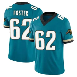 Youth Javon Foster Jacksonville Jaguars No.62 Limited Prowler Throwback Vapor F.U.S.E. Jersey - Teal