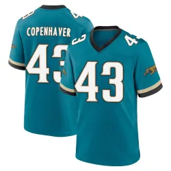 Youth John Copenhaver Jacksonville Jaguars No.43 Game Prowler Throwback Jersey - Teal