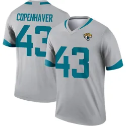 Youth John Copenhaver Jacksonville Jaguars No.43 Legend Silver Inverted Jersey