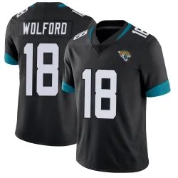 Youth John Wolford Jacksonville Jaguars No.18 Limited Vapor Untouchable Jersey - Black