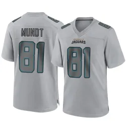 Youth Johnny Mundt Jacksonville Jaguars No.81 Game Atmosphere Fashion Jersey - Gray