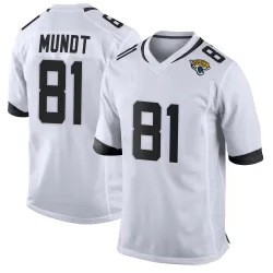Youth Johnny Mundt Jacksonville Jaguars No.81 Game Jersey - White