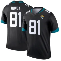 Youth Johnny Mundt Jacksonville Jaguars No.81 Legend Jersey - Black